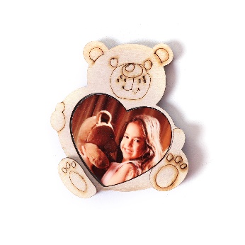 Teddy with Heart Fridge Magnet