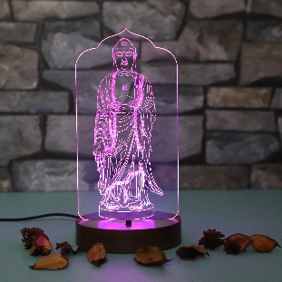 Personalised Lord Buddha led lamp