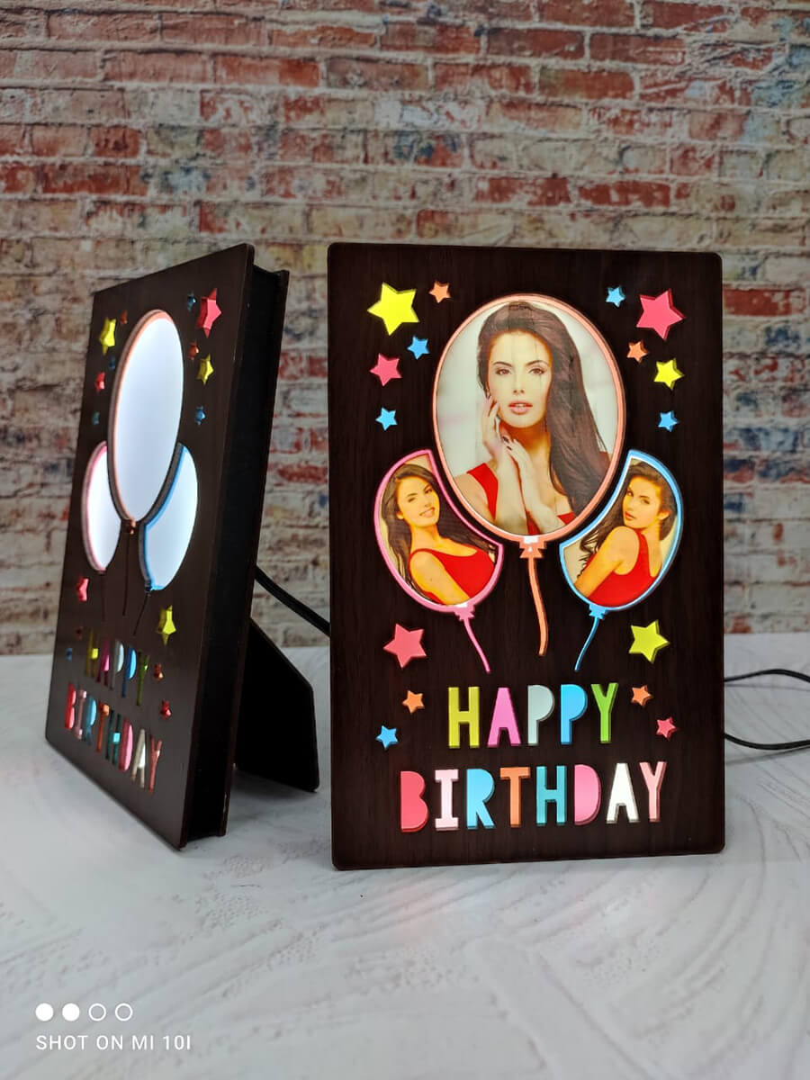 Birthday Photo Cube Lamp