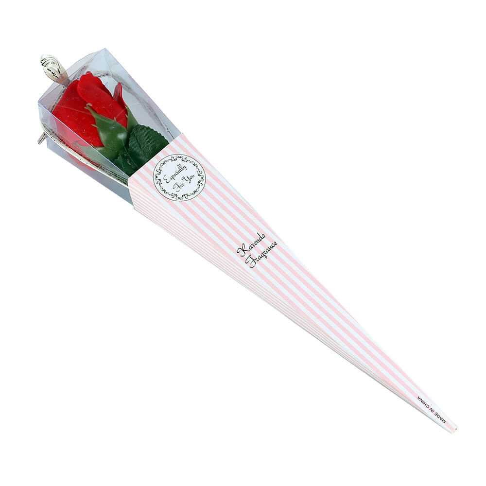 Wrapped Red Artificial Rose