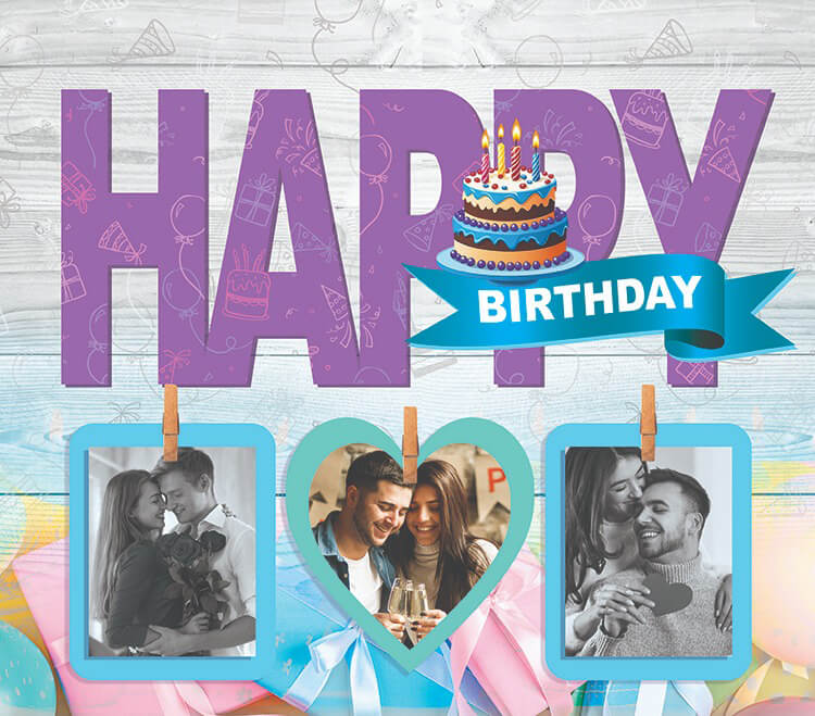 Happy Birthday Collage Frame