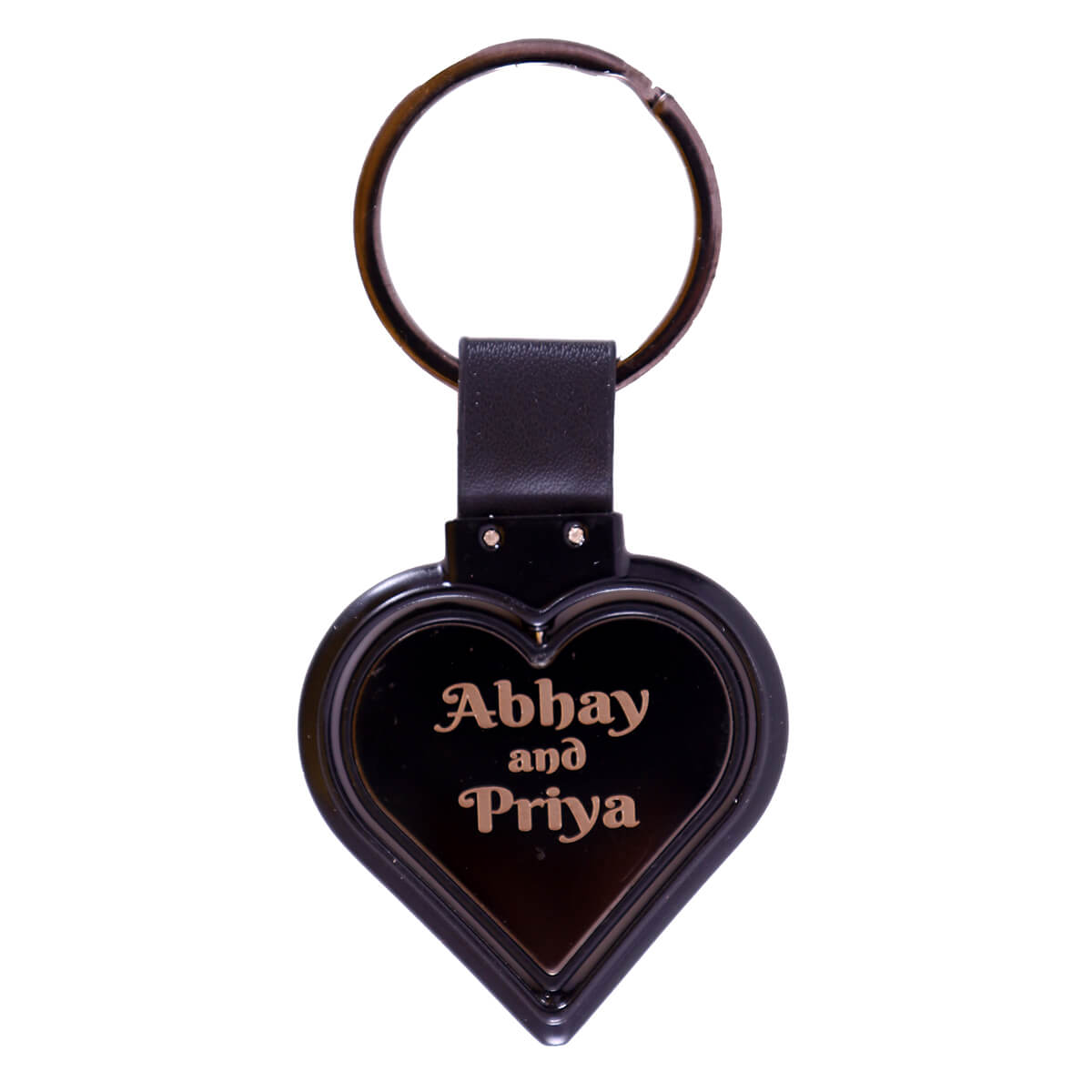 Couple Names Heart Keychain