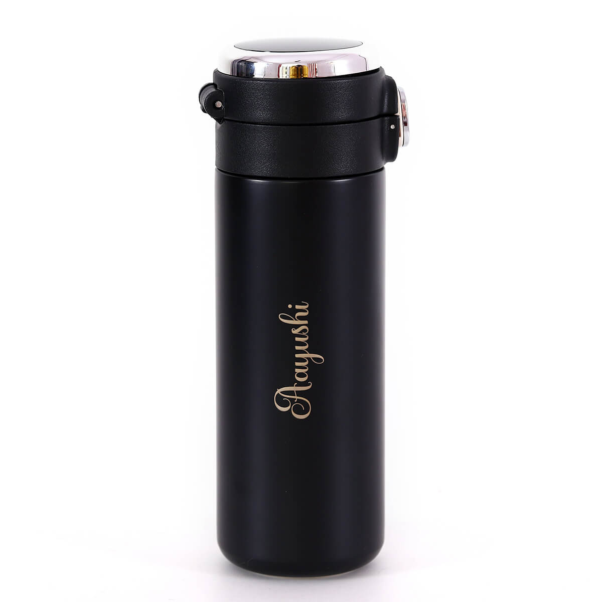 Black Travel Name Bottle