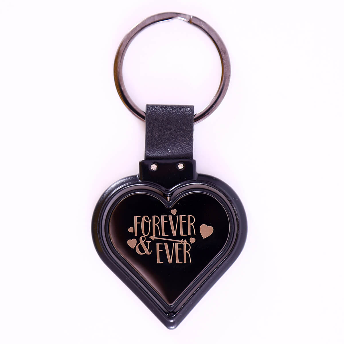 Forever and Always Heart Keychain