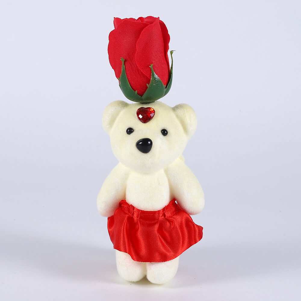 Mini Teddy with Red Rose