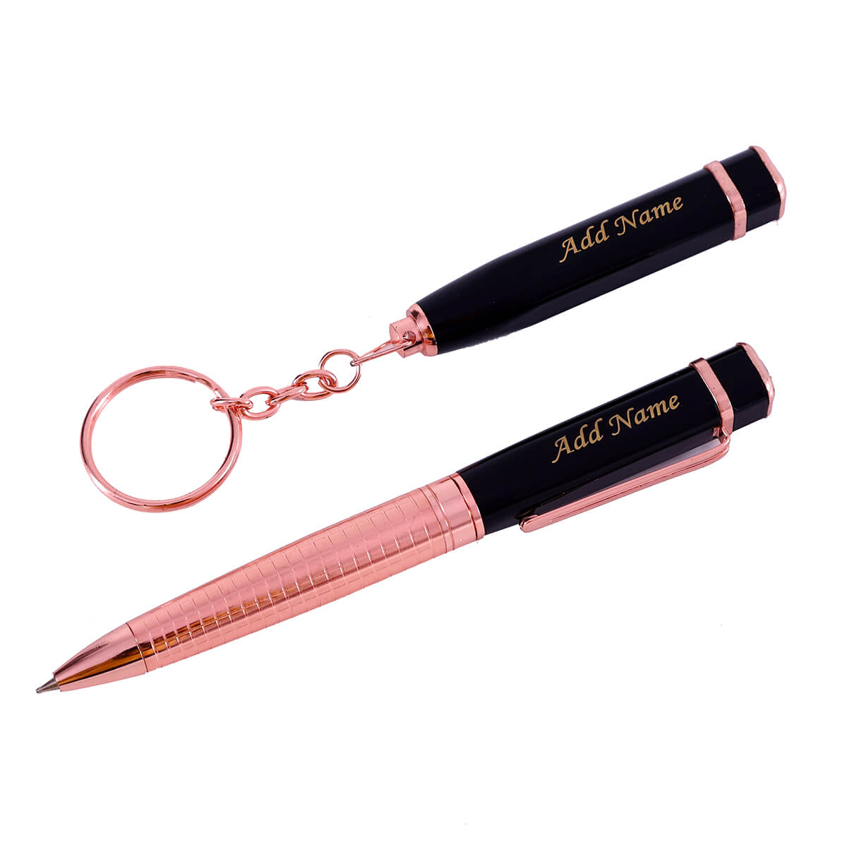 Pink Pen and Keychain Gift Set