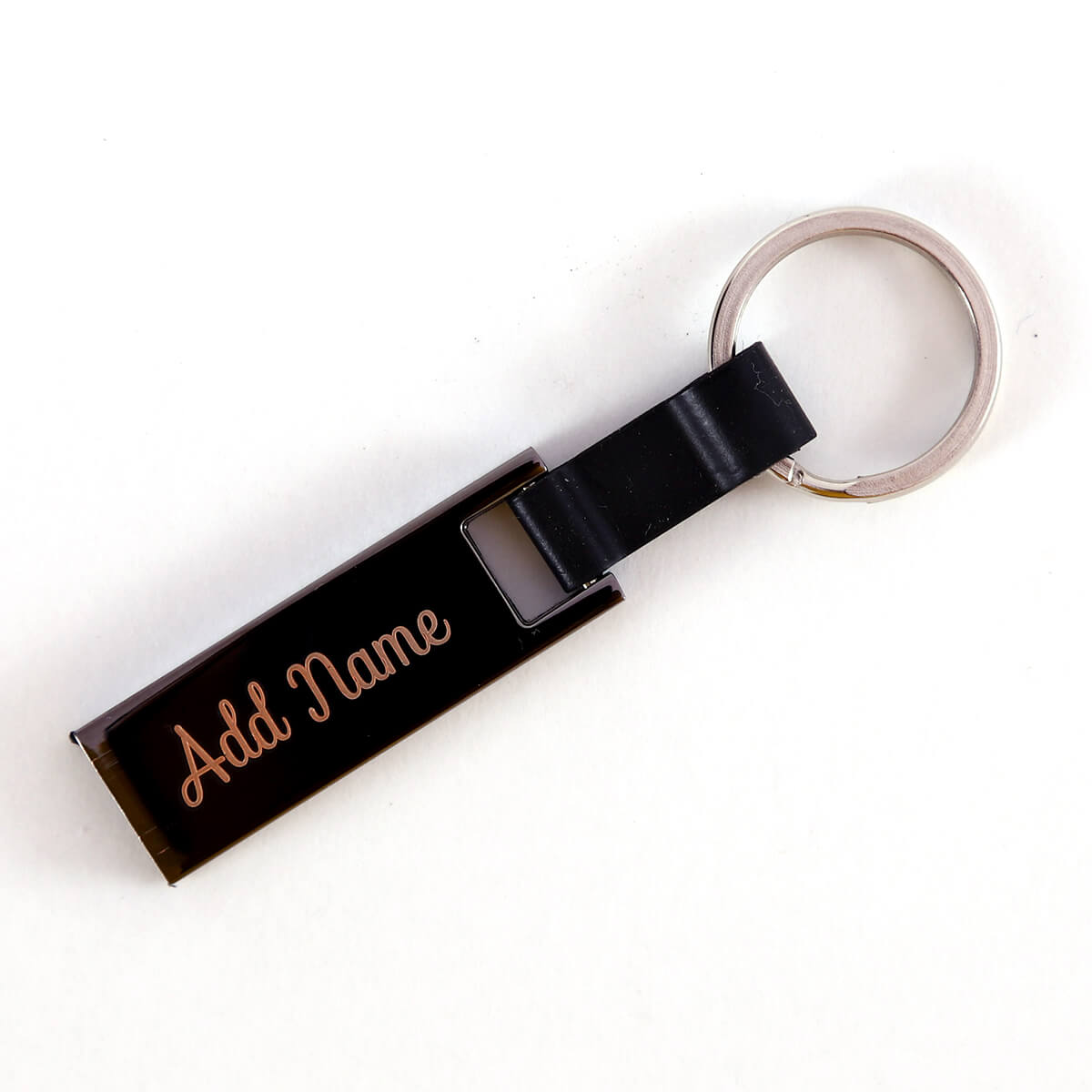 Black Strap USB Keychain