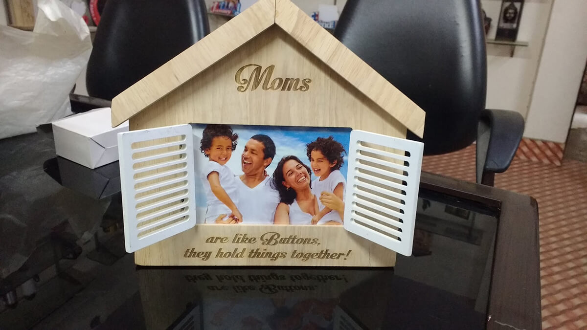 House-Shaped Family Photo Frame