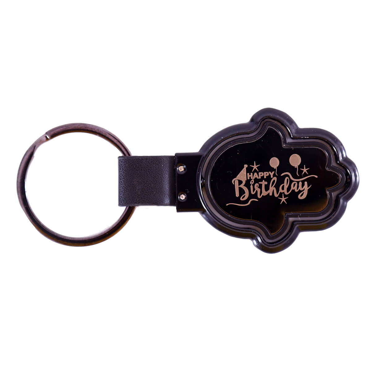 Black Ornate Script Keychain