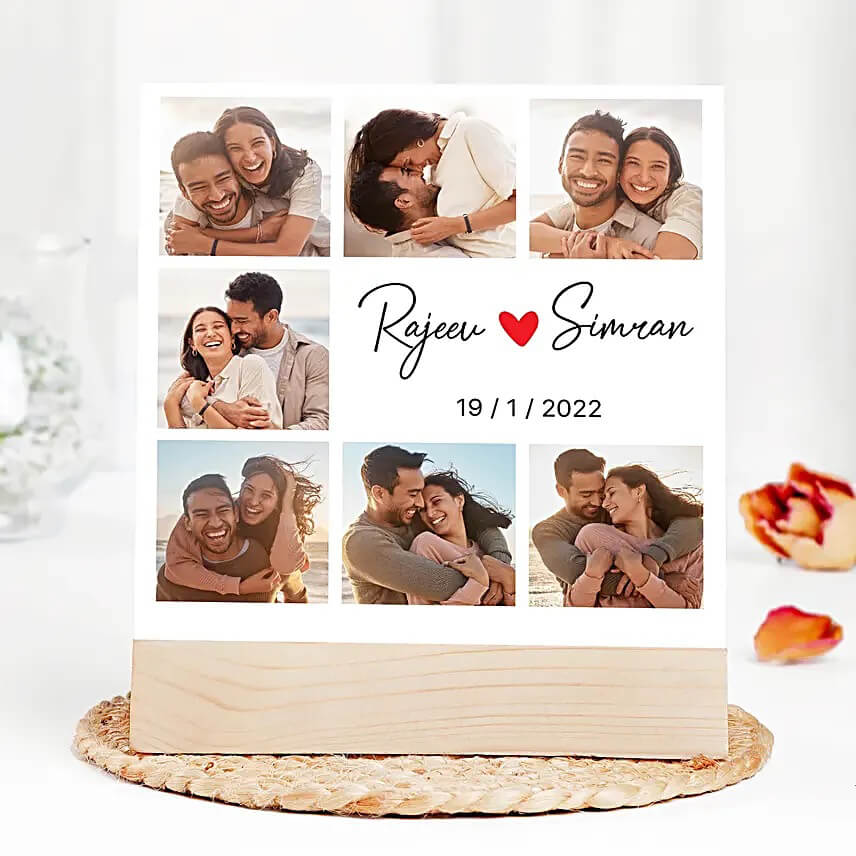 Couple Photo Collage Plaque