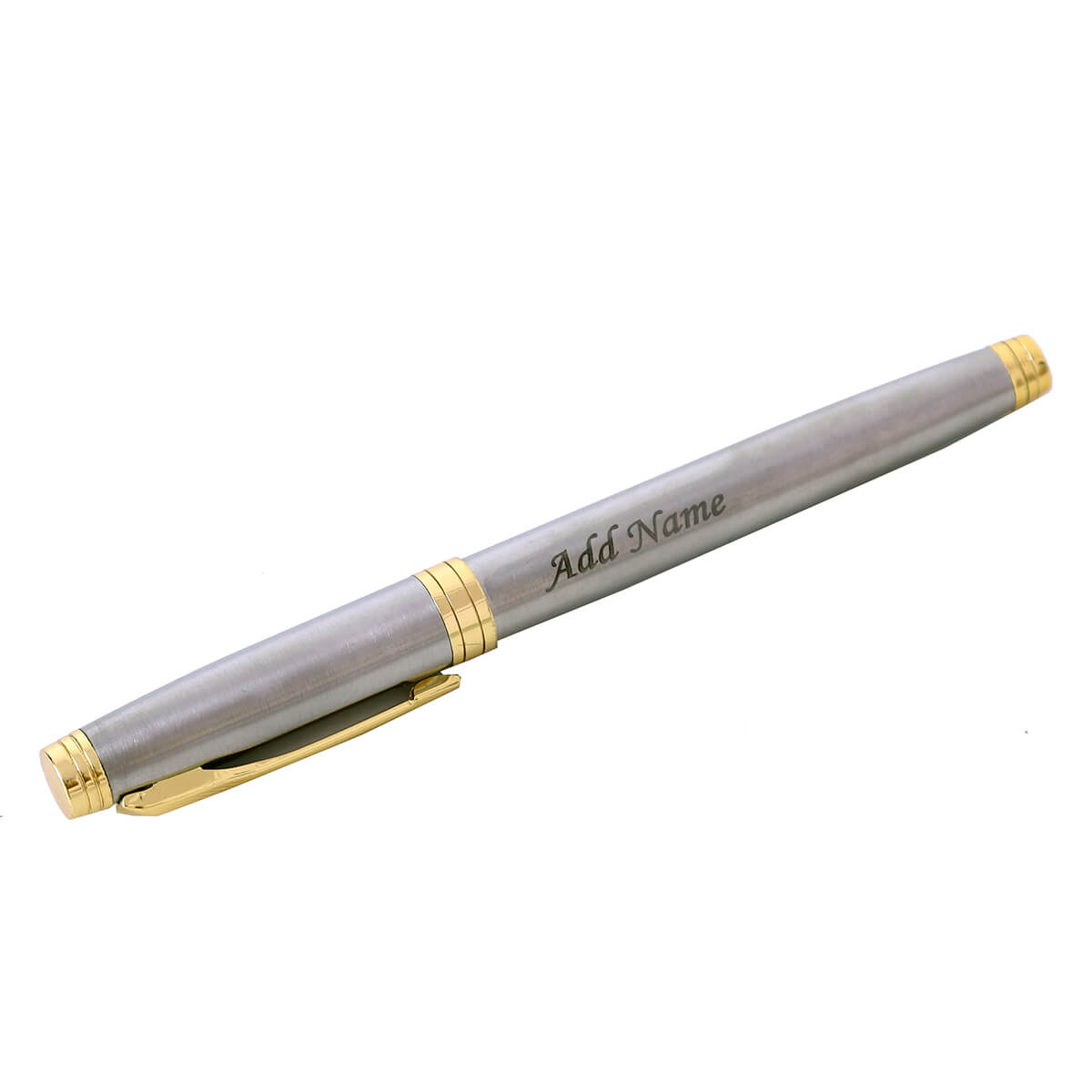 Grey and Gold Name Pen