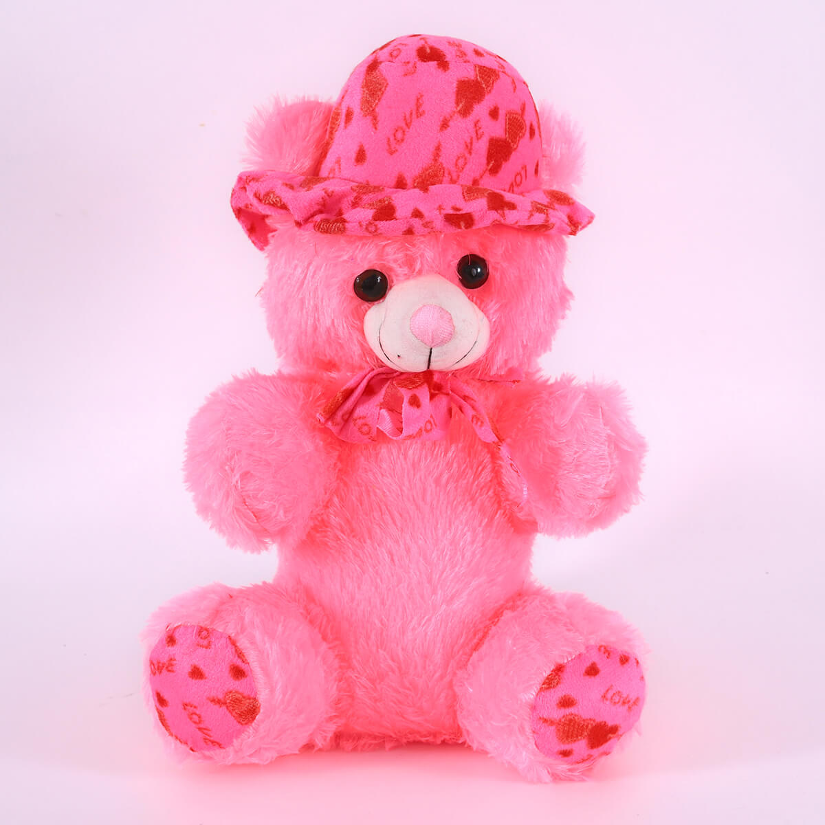 Pink Floral-Hat Teddy