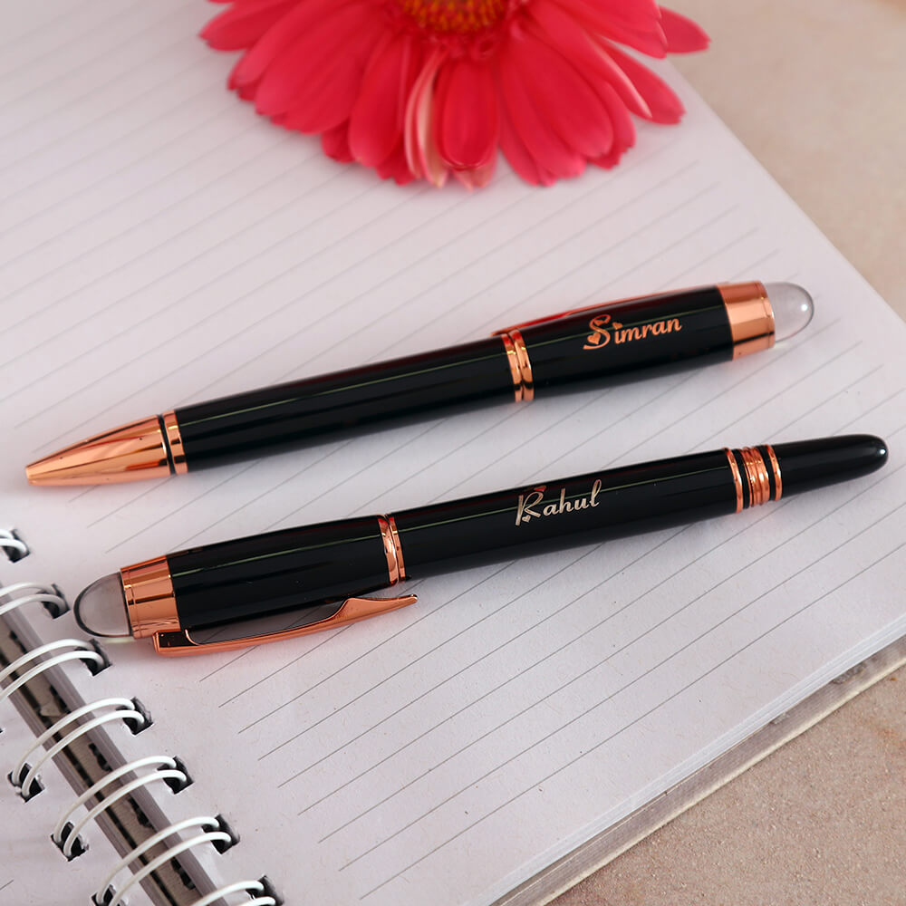 Black Capped Twin Pen Gift Set