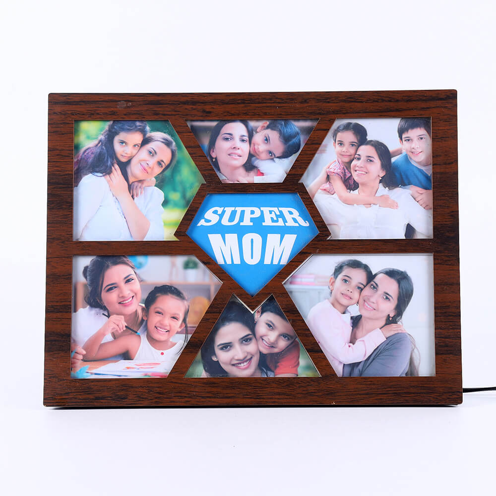 Super Mom LED Collage Frame