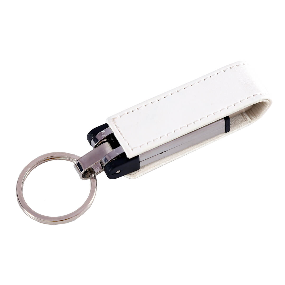 Silver Rectangle USB Keychain