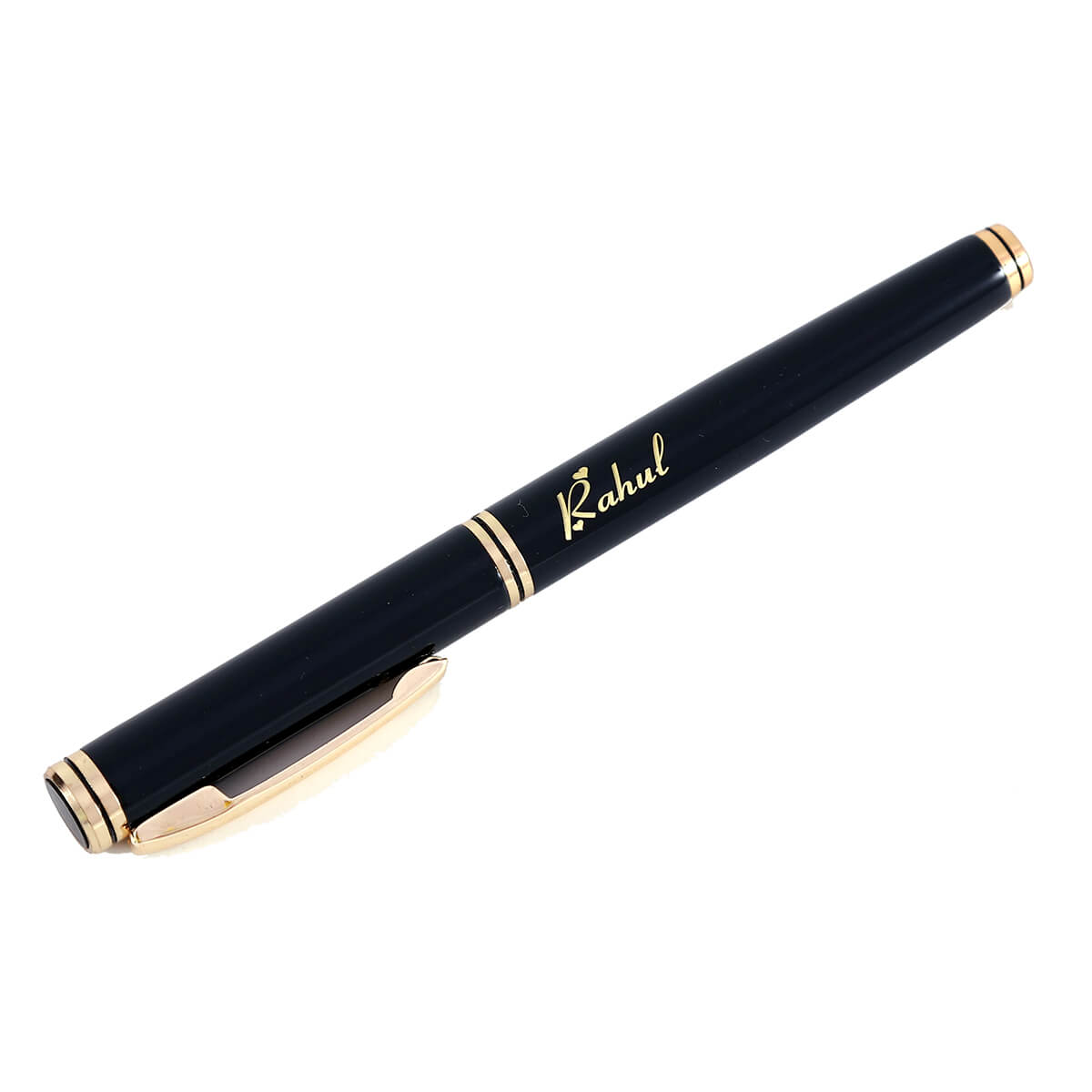 Black and Silver Capped Name Pen