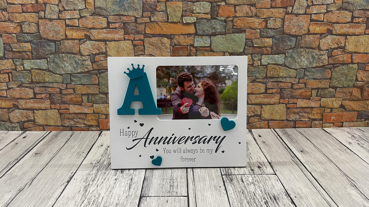 Blue Anniversary Photo Frame