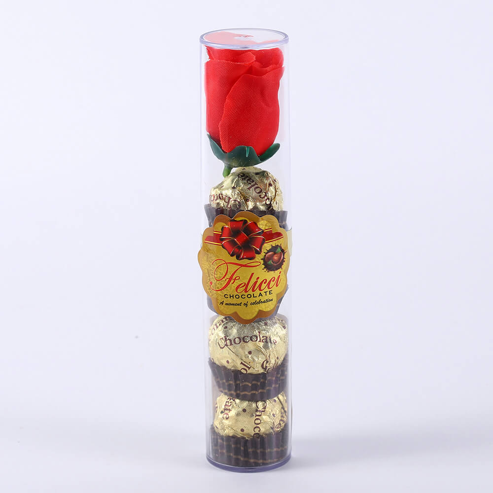 Rose-Topped Chocolate Gift Tube