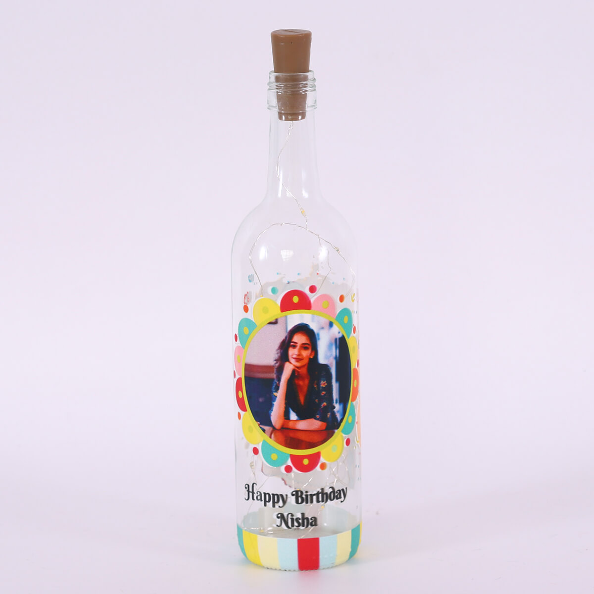 Personalized Birthday Photo LED Fairy-Light Bottle
