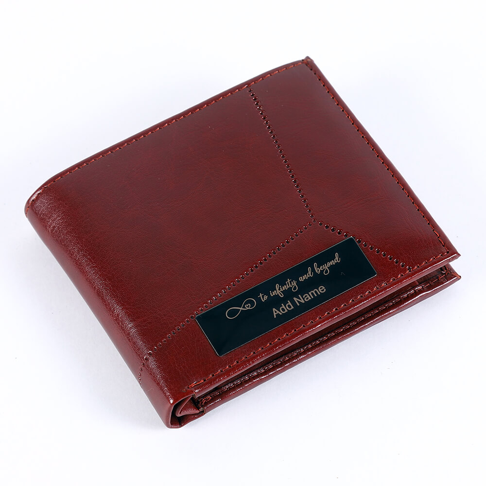 Personalised Burgundy Bifold Wallet